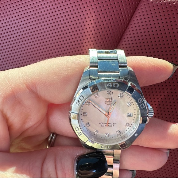 TAG HEUER Aquaracer Quartz watch with diamonds - Picture 4 of 14